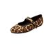 2025 Spring New Round Toe One-Strap Leopard Print Buckle Flat Mary Jane Ballet Flats For Women Grandma Shoes_vogvips.com
