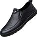 Men's Business Casual Leather Shoes Soft Upper Fashionable Driving Loafers Soft Sole Middle Aged And Elderly Dad Shoes 2025 Style_vogvips.com