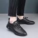 2025 New Summer Breathable Mesh Fashion Lightweight Sneakers Men's Non-Slip Leather Versatile Hollow Casual Shoes_vogvips.com