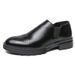 Euro Step Size 46 Brogue Leather Men's Height Increasing Business Formal Slip-On Lazy New Wedding Shoes_vogvips.com
