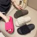 Women's Velcro Slippers For Summer Outdoor Wear, Versatile Fashionable, Embossed, Light Luxury, European And American_vogvips.com
