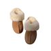 Casual Furry Slippers Women, Outdoor Wear, 2025 Autumn Winter, Flat Closed-Toe Half Slippers, Cowhide Wool Cotton Shoes,_vogvips.com