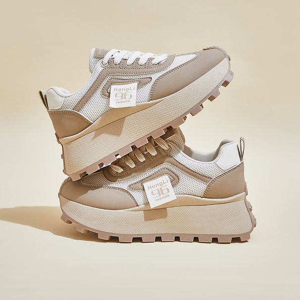 Daddy Shoes Female Student Sports Running Casual Shoes Platform Heightening Shoes_vogvips.com