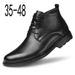 Leather Splicing Men's Boots Casual Leather Shoes High-top Men's Shoes_vogvips.com