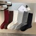 2025 Spring And Autumn New Women's Socks Mid Tube Stacked Socks Women's Japanese Ankora Red Socks Pull Ons All Match Socks Wholesale_vogvips.com