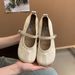 French Suede Round Toe Mary Jane Spring New Fairy Style Shallow Mouth Ballet Flats Women Flat Shoes_vogvips.com