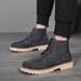 European Warm Series Black High-Top Martin For Men 2025 New Autumn British Style Motorcycle Work Men's Thick-Soled Mid-Top Leather Boots_vogvips.com