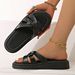 New Thick-soled Slippers For Women To Wear On The Outside, Round-toed, Toe-exposed, Cross-shaped Flip-flops With Woven Straps And Cool Flip-flops_vogvips.com