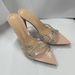 2026 Summer French-style Pointed-toe Transparent TPU Sandals For Women, With Thin Heels, Single Strap, Rhinestone_vogvips.com