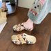 EVA Closed-toe Anti-collision For Women, Summer Outdoor Cartoon Sandals, Non-slip Beach Shoes, Colorful Leopard Print_vogvips.com