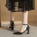7500A Pointed Chunky Heel Square Toe Patent Leather PU Elegant Commuter Versatile Banquet Wedding Single Shoes High_vogvips.com