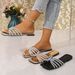 Summer 2026 Rhinestone Flat Slippers for Women European American Style Fashionable Cross-Over Flip Flops plus Size Women's Shoes_vogvips.com