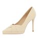 Elegant Women's High Heel Sandals With Bow Detail - Pointed Toe, Ultra High Stiletto Heel, Platform Sole For Evening Parties & Special Occasions_vogvips.com