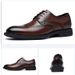Euro Step 2025 Men's New Brogue Carved Leather Formal British Business Wedding Bridal Studio Shoes_vogvips.com