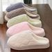 Winter Wave Women, Cute Simple, Suitable Home Outdoor Use, Warm And Non-Slip, Couple Style With Heel Cover, Cotton_vogvips.com
