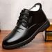 Winter With Plush Thickened High Padding, Warm Comfortable Soles Middle-aged And Elderly People. Dad's For Casual Men's_vogvips.com