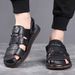 Sandals In Summer, Genuine Leather Bag Top, Sandals Men Outdoor Wear And Driving, Non Slip Beach Shoes For Men, Trendy_vogvips.com
