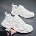 Euro Step Spring Summer Sneakers 2025 Black Sports Leather Mesh Breathable Height Increasing Casual Dad Men's White Shoes_vogvips.com