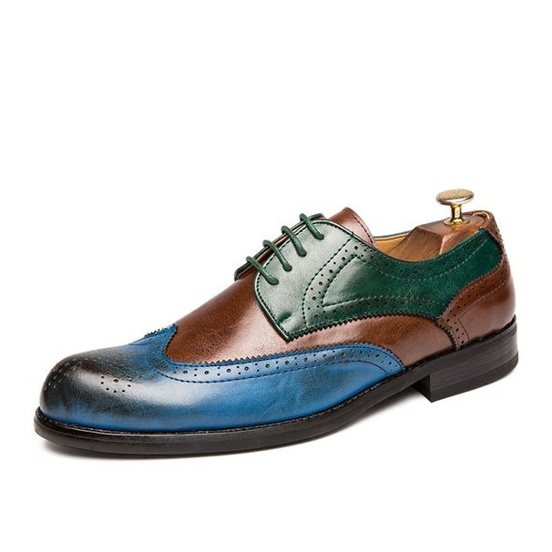 Suitable For All Seasons Casual Large Size 47 Men's Leather Shoes Fashion Trend British Brogue Carved Spring_vogvips.com