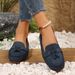 2025 Doudou Spring New Trendy Women's One Step Casual Leather Shoes, Tassel Soft Soled Shoes For Women_vogvips.com