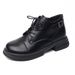 Chunky Heel Martin For Women New Autumn Winter British Style Ankle Height Increasing Slimming Fleece Lined Melard Short_vogvips.com