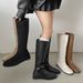 Black British Style Slimming Flat Women Long 2025 New Autumn Over-the-Knee Versatile Knight Boots_vogvips.com