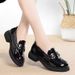 2025 Spring And Autumn British Style New Leather Soft Sole Casual Comfortable Chunky Heel Middle-aged Mom Loafers_vogvips.com