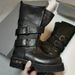 Venom Big-headed Martin Boots, Men's And Women's Belt Buckle, Dark Medium Tube Tooling Boots, Heightened Thick-soled Retro Upturned Locomotive Boots_vogvips.com