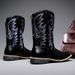 Tube Amekaji Embroidered High Work Men's Western Cowboy Trendy Motorcycle Rider Square Toe Riding Boots_vogvips.com