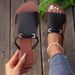 Women's Flat Beach Slippers Summer New Style Plus Size Woven Outdoor Slippers_vogvips.com