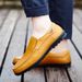 Fashion Men Shoes Fashion Casual Shoes Men Leather Shoes Thick-soled Simple Pointed Toe Dress Shoes Business Wedding Men's Leather Shoes_vogvips.com