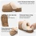 Women's Winter Soft Fleece-Lined Outdoor Slippers With Bow Detail: Fashionable Cotton-Lined, Warm, And Slip-Resistant_vogvips.com