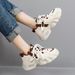 Korean-style New Dad Sneakers For Women, 2026 Spring, Student Sports Running Casual Street Style, Thick-soled_vogvips.com