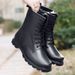 European Warm Series Leather Outdoor Hiking Waterproof Work Men's Martin Zipper Cotton Shoes High-top Wool Snow Boots_vogvips.com