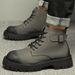 Martin Boots Men's High-top Wind Velvet Thermal Cotton Shoes Comfortable Medium-top Leather Boots Men's Snow Boots_vogvips.com