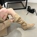 Over-the-Knee For Women 2025 Autumn Winter New High Tube Women's Suede Wrinkled Slouch Boots With Hidden Wedge_vogvips.com