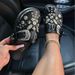 Women's Shoes Retro Half Slippers Thick Soled Rivet One Strap Outer Wear Flat Soled Mules_vogvips.com