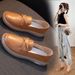 First-layer Cowhide Two-way Wear White Casual Sneakers Women, 2026 Spring Autumn Versatile Loafers For Pregnant Women_vogvips.com