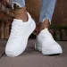 Spring Women Thick Soled Summer Trendy Versatile Mesh Breathable Board Comfortable Walking White Shoes Tenis De Moda_vogvips.com