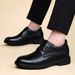 Men's Shoes Inner Height Increase Leather Shoes Gentleman Dress Casual Shoes Low-top Leather Platform Single Shoes_vogvips.com