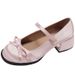 Pink Retro French Style Shallow Mary Jane Shoes For Women Summer 2025 New Versatile Pair With Dress Chunky Heel Sandals_vogvips.com