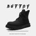 Martin Boots Men's Heightening Retro Boots Commuting High-top Leather Shoes Thick-soled Medium-help Tooling Boots_vogvips.com