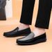 Embossed Snake Scale Pattern Beanie Shoes Men's Lazy Feet Men's Shallow Mouth Casual Men's Shoes Single Shoes_vogvips.com