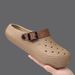 Baotou Men's Summer Thick Soled Sandals Non-Slip Beach Shoes Hollow out Driving Comfort plus Size Unique Design_vogvips.com