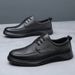 Spring New Top Layer Cowhide Pigskin Lining Wear-Ristant Breathable Casual Bus Lace-Up Men's Leather Dad_vogvips.com
