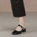 Free Shipping Half Slippers Summer 2026 Mary Jane Versatile Closed-Toe Mules Women's Mid-Heel Sandals Chunky Heel_vogvips.com