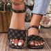 Large Size Retro Sandals For Women 2024 New Flat Bottom Buckle Square Head Printed Beach Sandals Sandal_vogvips.com