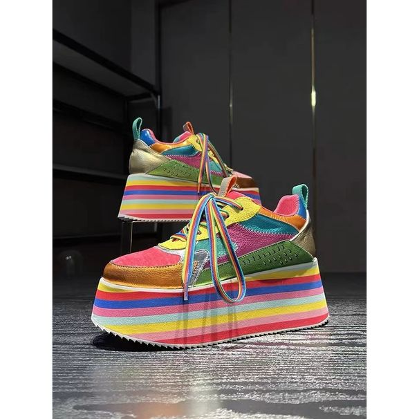 Women's Shoes Thick Soled Platform Shoes Lolita Punk Dark Cosplay Lolita Shoes Boots Colorful Short Boots_vogvips.com