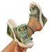 Belt Buckle Slope Heel Fish Mouth Sandals Women's Denim Thick Soled Summer Outdoor Wear Cool Slippers_vogvips.com