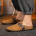 Comfortable Mens Slippers With Leather Upper Summer Casual Shoes Lightweight Breathable For Indoor Outdoor Use_vogvips.com